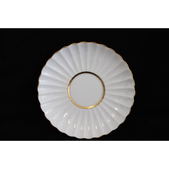 Vintage Spode Midas Bone China England 2" Demitasse Saucer Y8157 Gold Rib - Picture 2 of 4